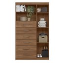 Ver imagem 7 de Guarda Roupa Casal 8 Portas e 4 Gavetas Master New com Espelho e Cômoda Marabá com Espelho Jatobá -