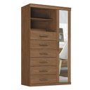 Ver imagem 3 de Guarda Roupa Casal 8 Portas e 4 Gavetas Master New com Espelho e Cômoda Marabá com Espelho Jatobá -