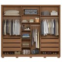 Ver imagem 4 de Guarda Roupa Casal Nevada 3 Portas Moval:Carvalho Fendi