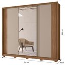 Ver imagem 2 de Guarda Roupa Casal Nevada 3 Portas Moval:Carvalho Fendi