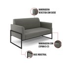 Ver imagem 6 de Sofá Namoradeira Base Industrial Alta Preto Marisa Suede D03 - D’Rossi Grafite