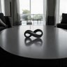 Escultura Infinito 2 Decoração em Cerâmica Preto Fosco - 2