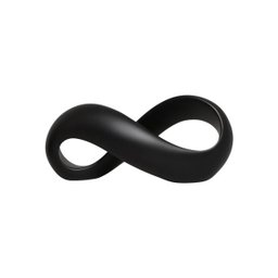 Escultura Infinito 2 Decoração em Cerâmica Preto Fosco - 1