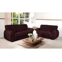 Ver imagem 2 de Capa para Sofá Avulsa 3 Lugares 21 Elásticos Luxo Marrom