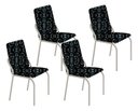 Ver imagem 1 de Kit 4 Cadeiras Malibu Corino Preto Lirio Tubo Champanhe