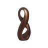 Escultura Moderna Infinito 1 Decoração em Cerâmica Café - 1