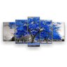 Quadro Decorativo Árvore Grande Azul 129x61 - 1