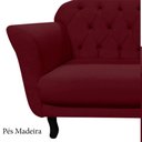 Ver imagem 7 de Namoradeira Decorativa Dália Suede Marsala 2 Lugares Pés Madeira Mz Decor