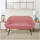 Ver imagem 6 de Namoradeira Giovana 02 Lugares Suede de Ferro Rose
