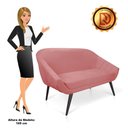 Ver imagem 3 de Namoradeira Giovana 02 Lugares Suede de Ferro Rose