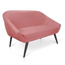 Ver imagem 5 de Namoradeira Giovana 02 Lugares Suede de Ferro Rose