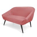 Ver imagem 1 de Namoradeira Giovana 02 Lugares Suede de Ferro Rose