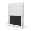 Ver imagem 2 de Cabeceira Áurea 90 para Cama de Solteiro A-013 Couro Branco Aradecor