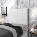 Ver imagem 1 de Cabeceira Áurea 90 para Cama de Solteiro A-013 Couro Branco Aradecor