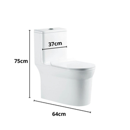Vaso Sanitário Monobloco Esmaltado Kit Completo Xambre Mx101 Cor:branco - 5