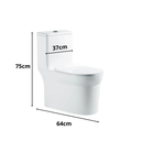 Ver imagem 5 de Vaso Sanitário Monobloco Esmaltado Kit Completo Xambre Mx101 Cor:branco