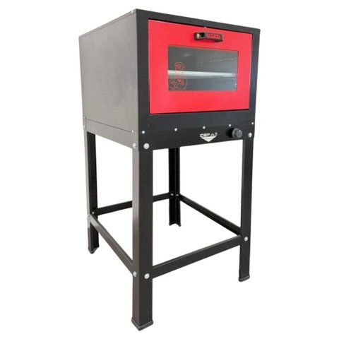Forno a Gás Cefaz Linha Chef Vermelho 133 Litros com Cavalete