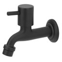 Ver imagem 1 de Torneira Tanque/jardim Preto/black Fosco Robusta Metal Luxo