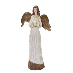 Escultura Anjo Decorativo em Resina com Pombinho - 1