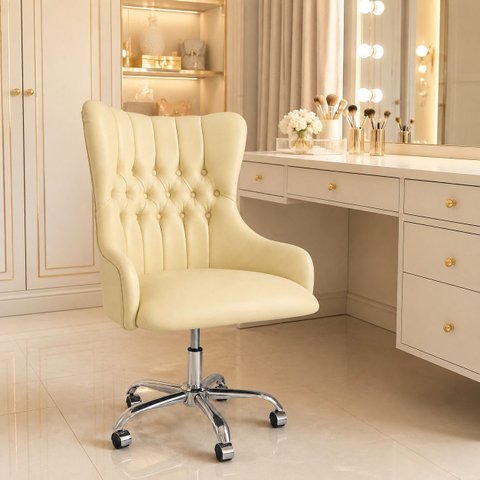 Cadeira Poltrona Helena Home Office Rodinhas e Ajuste de Altura