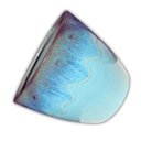 Ver imagem 3 de Vaso Cerâmica Esmaltado Orquídea (15) Azul Névoa Burguina
