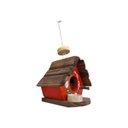 Ver imagem 6 de Kit Casinha e Suporte de Passarinho com Comedouro Feitos de Madeira - Decoração - Casa - Jardim