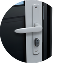 Ver imagem 3 de Porta Alumínio Meia Lambril Meia Vidrao D.Mix Preto 80 V.Refl.Brimak