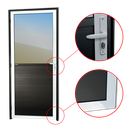 Ver imagem 2 de Porta Alumínio Meia Lambril Meia Vidrao D.Mix Preto 80 V.Refl.Brimak