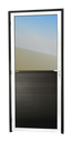 Ver imagem 1 de Porta Alumínio Meia Lambril Meia Vidrao D.Mix Preto 80 V.Refl.Brimak