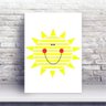 Placa MDF desenho infantil sol feliz - 1