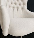 Ver imagem 4 de Cadeira Poltrona Home Office Helena Capitonê Base com Rodinhas Dourada
