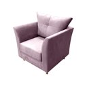 Ver imagem 3 de Kit 2 Poltronas Decorativa Isis Suede Rosê Pés Madeira Mz Decor