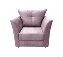 Ver imagem 2 de Kit 2 Poltronas Decorativa Isis Suede Rosê Pés Madeira Mz Decor