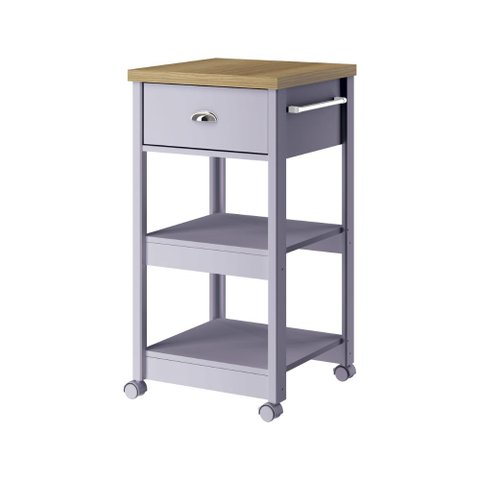 Aparador Carrinho Chá Ditália Cinza BA-130