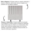 Ver imagem 5 de Cabeceira Estofada Cama Box Casal 140 Cm Taís Suede Cinza Claro