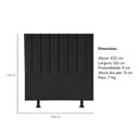 Ver imagem 5 de Cabeceira Estofada Cama Box Solteiro 100 Cm Laura Veludo Cor:preto