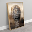 Ver imagem 3 de Quadro Decorativo Salmo 91 Leão Correndo no Deserto Sala Quarto Casa Escritório