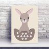Placa MDF animal filhote canguru - 1