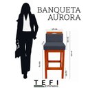 Ver imagem 7 de Kit 2 Banqueta Alta de Madeira Aurora Balcão Cozinha Bistro com Encosto Suede Azul