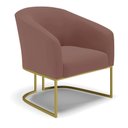 Ver mais imagens de Sofá Namoradeira e Poltrona Base Industrial Dourado Stella Veludo D03 - D'Rossi Cor Rose