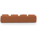 Ver imagem 7 de Sofá 5 Lugares com Chaise Direito Sala Living 388cm Arlo F04 Bouclê Terracota Tc-10051 - Lyam Decor
