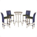 Ver imagem 1 de Mesa Bistro e 4 Banquetas Roma Fendi Corda Náutica 12 Trama Original