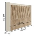Ver imagem 3 de Cabeceira Casal 140 cm Lumina LED com Frame Veludo Tca 312 Corino Tcs 725 Peer