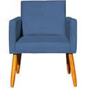 Ver imagem 7 de Kit 10 Poltronas Decorativa para Sala Nina Suede Cores Pé Palito 30cm Castanho - Azul-marinho,