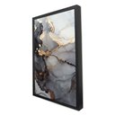 Ver imagem 3 de Quadro Decorativo Abstrato Mármore Black Gray em Moldura Caixa TaColado Moldura Trad 1cm Branca com 