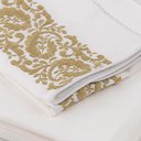 Ver imagem 2 de Jogo de Cama Algodão 400 Fios Solteiro Grand Palais Caqui Blue Gardenia