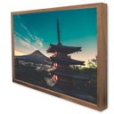 Ver imagem 3 de Quadro Decorativo Caixa Templo Monte Fuji  Tacolado Moldura Caixa 3cm Madeira sem Vidro 80 X 120cm