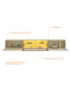 Ver mais imagens de Conjunto Home Modular Painel Rack Parede Suspenso Matiz 217 Cor:Off-White/Madeira