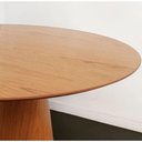 Ver imagem 3 de Mesa Cone Redonda 160cm Base Madeira Natural Tampo