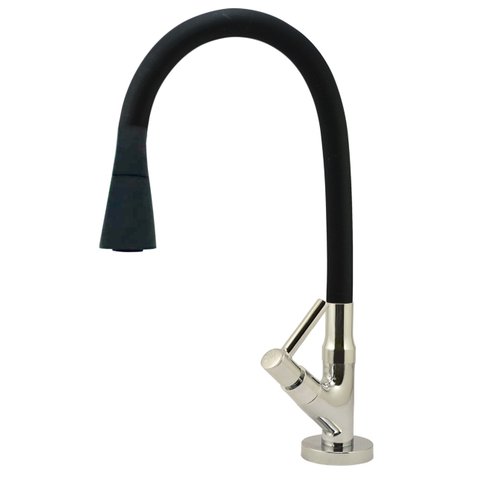 Torneira Cozinha Mesa Tubo Gourmet Duplo Jato Colorido 1/4v.: Preto